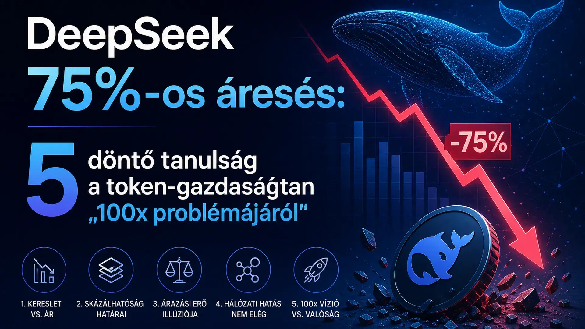 DeepSeek 75%-os áresés